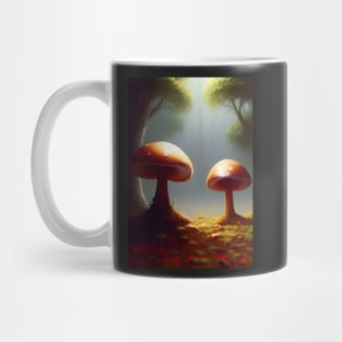 DREAMY MUSHROOMS IN SUNLIT FOREST GLADE Mug